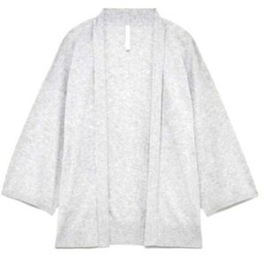 Aritzia Babaton Williams Gray Oversized Cardigan Sweater Open Front Flare Wide